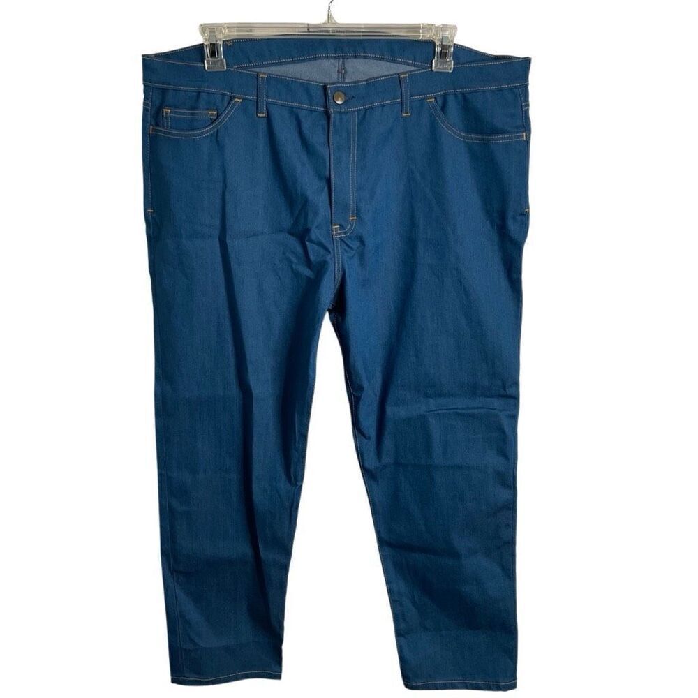 Blue Delta Jeans Womens 44x27 Mailman Blue Raw Denim Straight Leg Bespoke Custom